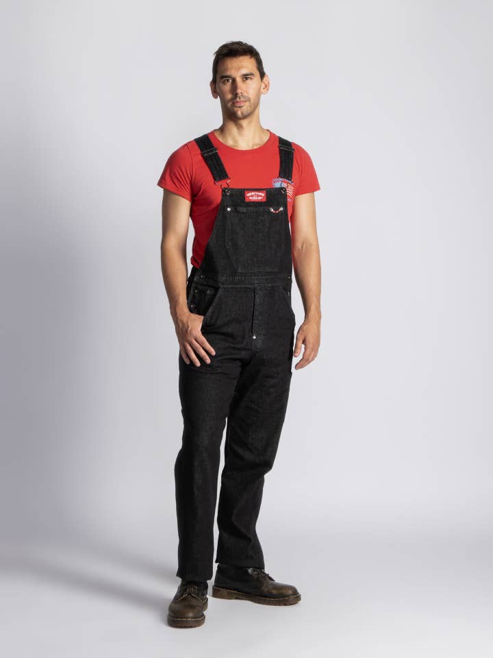 Salopette en denim de travail - Noir pour la vente par Heritage Workwear
