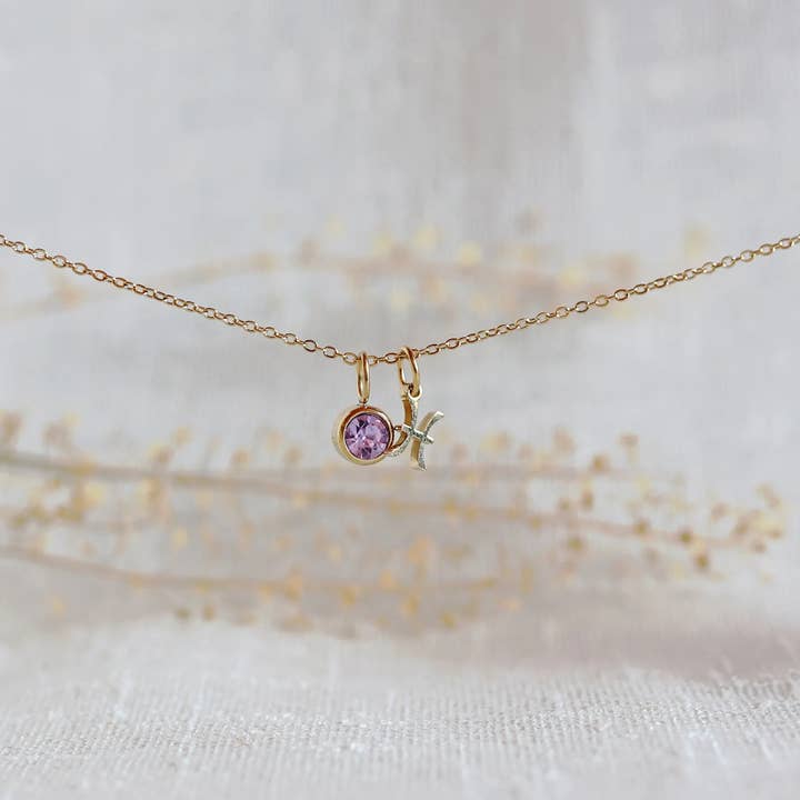 Visée Bijoux - Wholesale Pendant/Charm Necklace - Astro sign necklace and colored stone – My Identity6