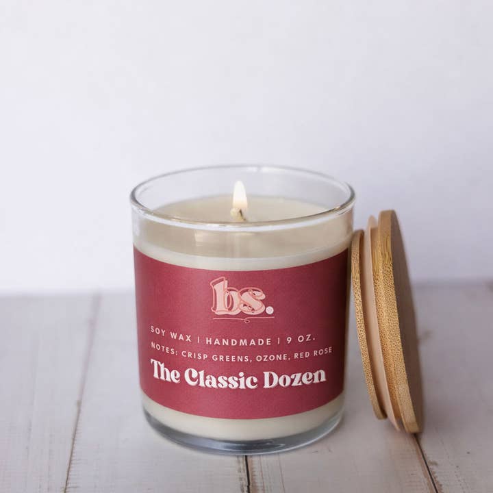 Candela di soia | La dozzina classica | San Valentino per la vendita all'ingrosso da parte di Barely Serious