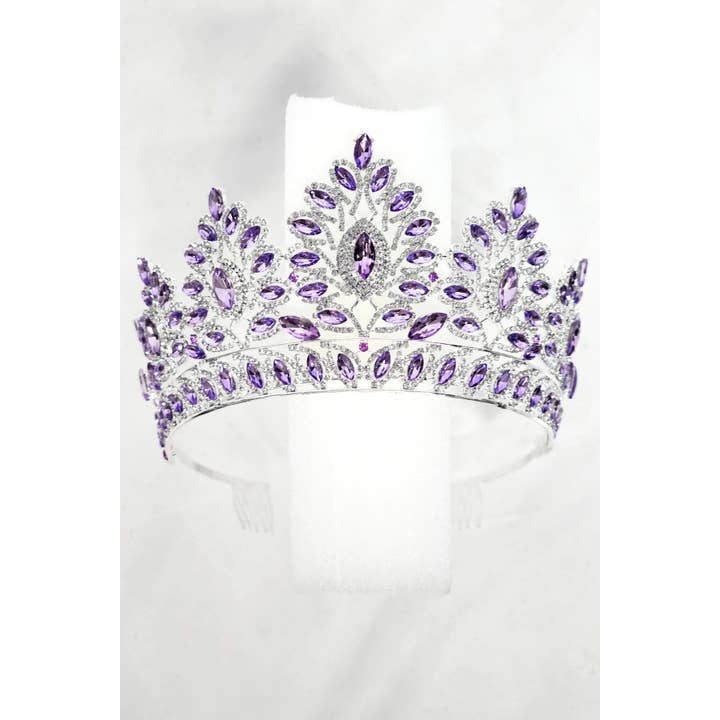 Chicas - Wholesale Tiara - Women's - One Size Fits All Metal Tiara With Rhinestones. HT93715