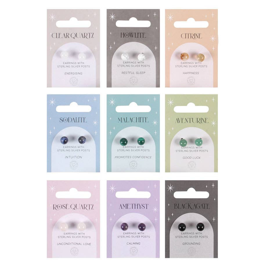 Something Different Wholesale - Vente Parures de bijoux - Ensemble de 9 paires de boucles d’oreilles en cristal semi-précieux1