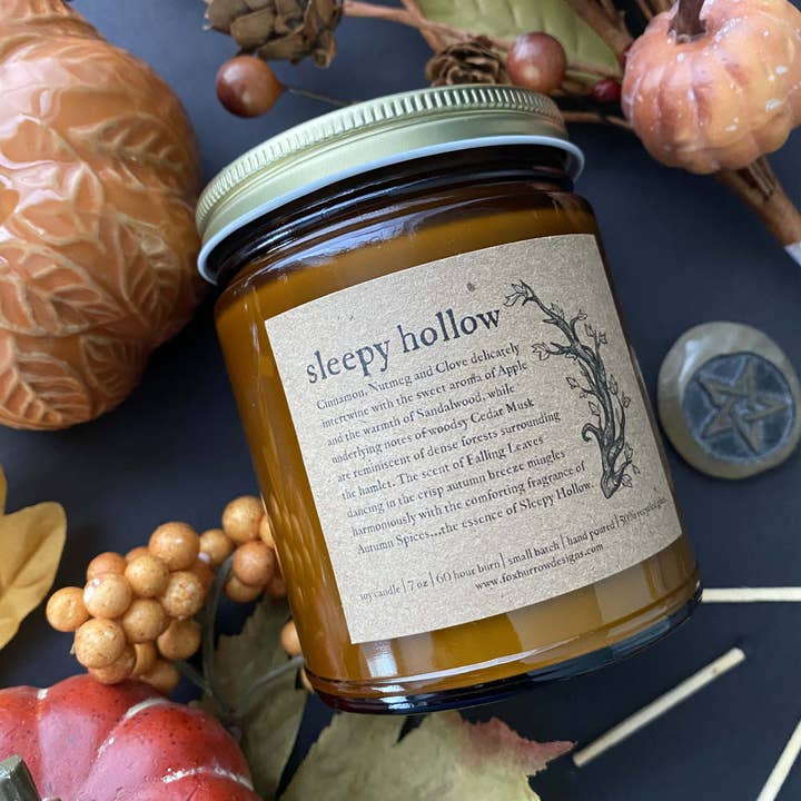 Sleepy Hollow Candle for wholesale by Fox Burrow Designs