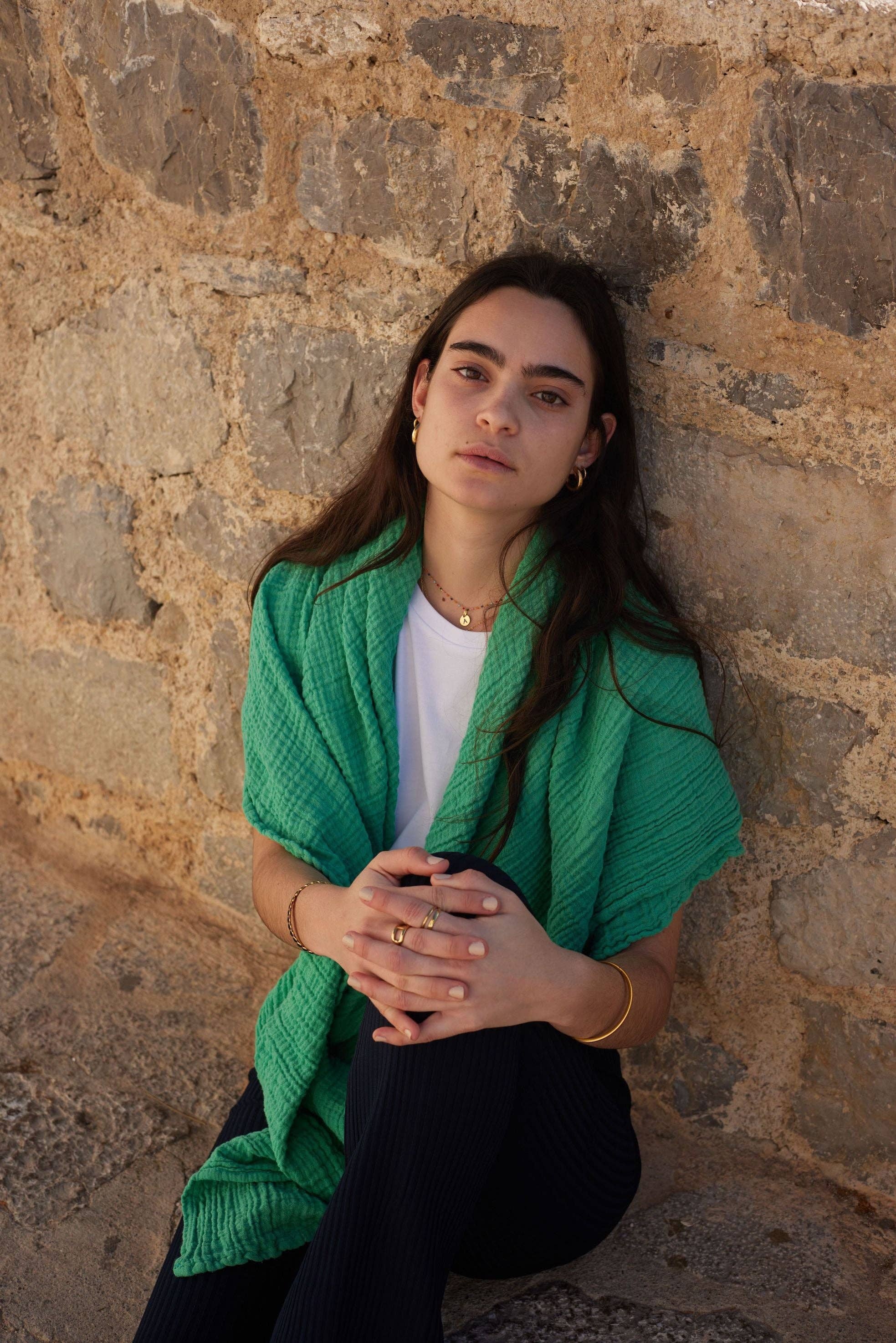 WAYDA - Vente Écharpe – femme - Avenir Vert0