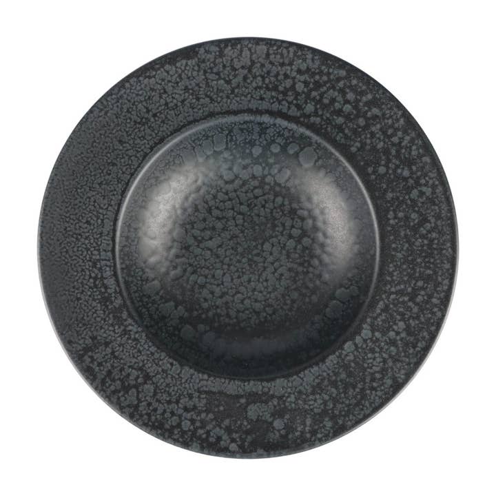 TABLESETTERS LIMITED – Tigela por atacado – Prato para Massa Preto Martelado Mesa Ceramics 22 cm1