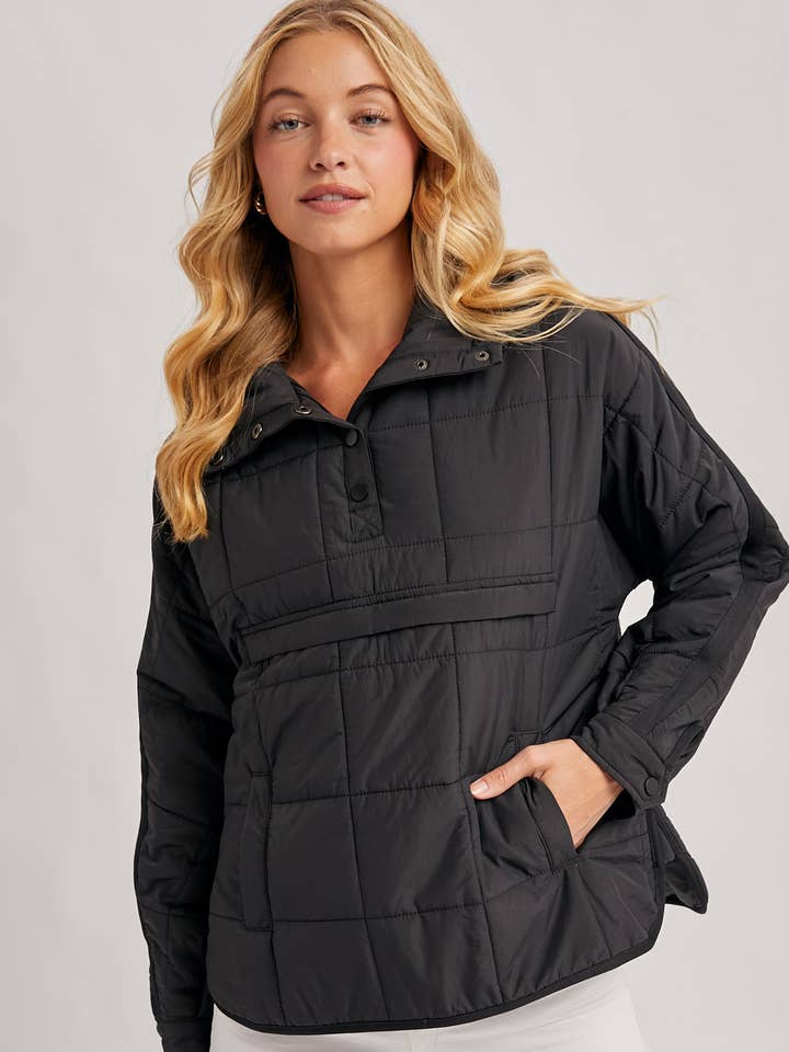 Bluivy - Wholesale Puffer jacket – Women’s - QUILTED PUFFER HOODED PULLOVER JACKET10