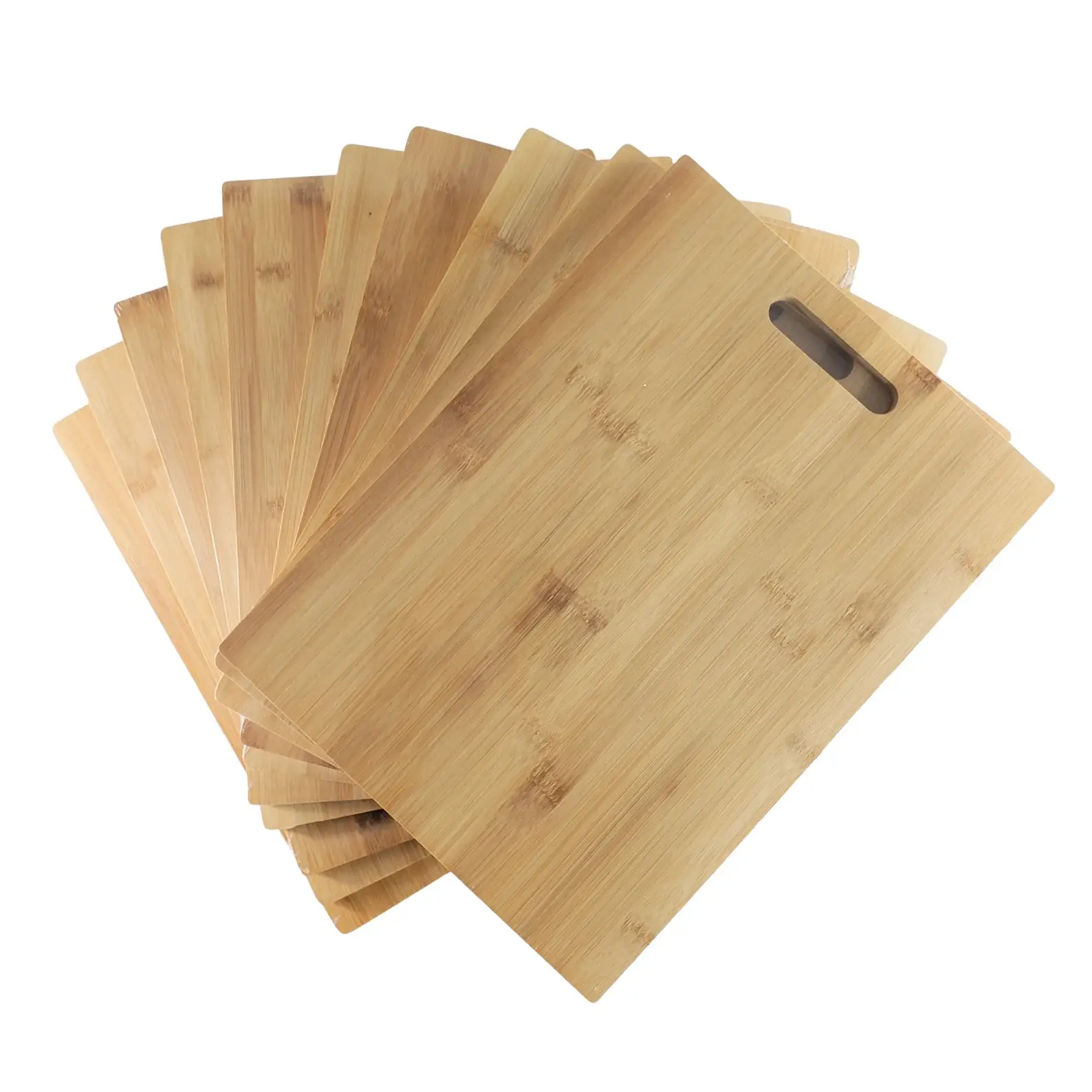 12pc Bulk 15X11 Round Edge Plain Bamboo Cutting Board
