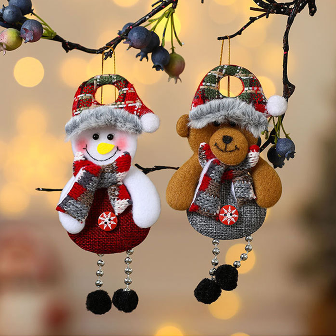 UNISHE - Wholesale Christmas Decoration - Christmas Decor Fabric Santa Claus Hanging Ornament ZK37026