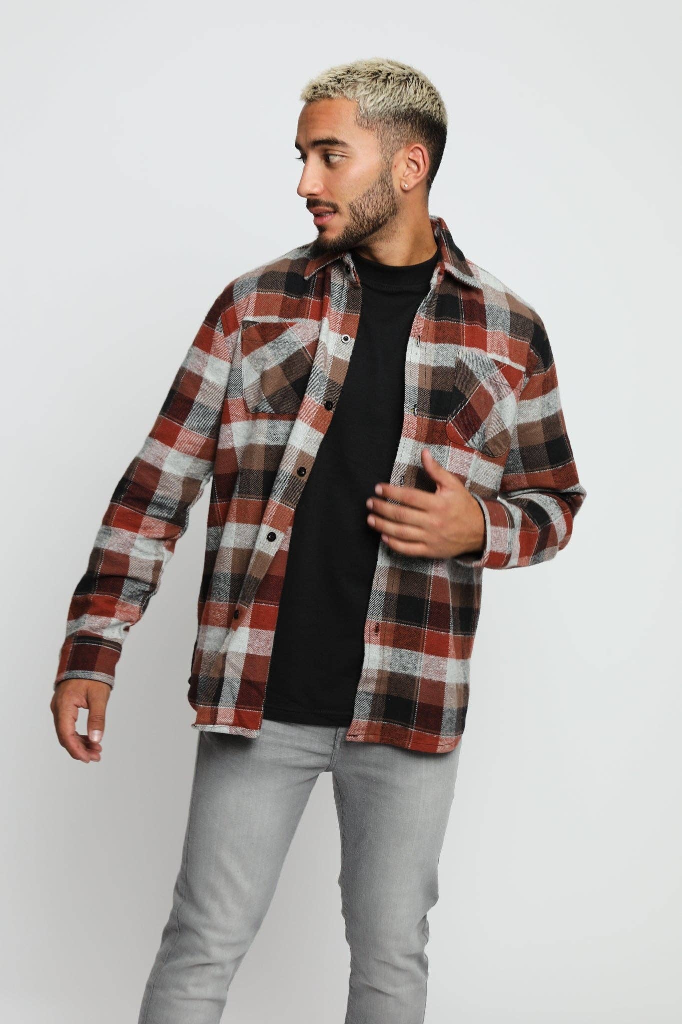 JMOJO UK Limited - Vente Chemise à col boutonné – homme - Chemise à carreaux en flanelle Cardinal Lumberjack - Rouge2