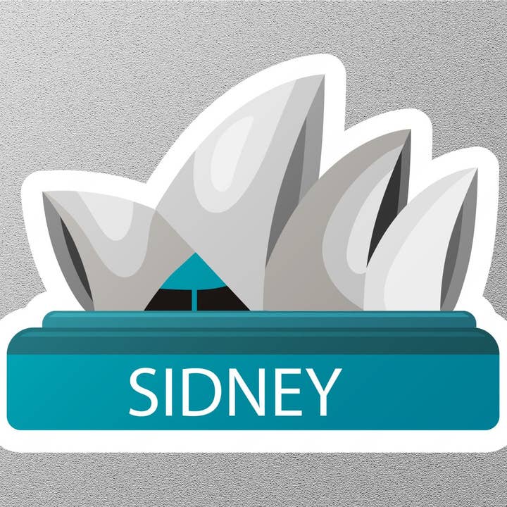 Sidney Reiseaufkleber für den Großhandel von GraffMerch.com