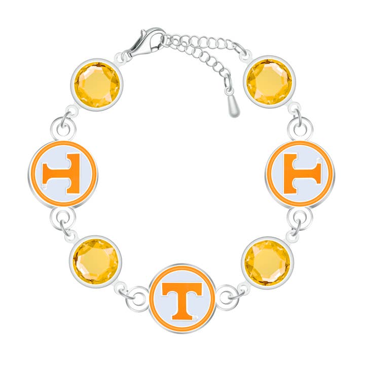 NCAA Tennessee Volunteers Disc Beaded Bangle Bracelet for wholesale by Simran International