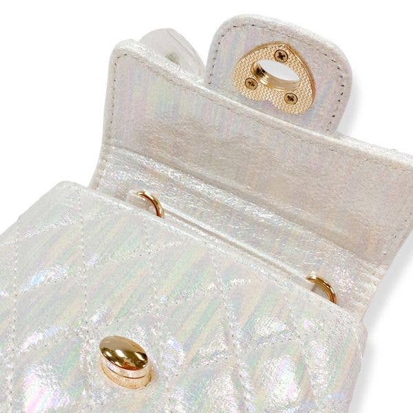 Doe a Dear - Wholesale Purse/Bag Accessory - Kids - B1378 Embellished Bow Shiny Quilted Purse (2 Colors)7