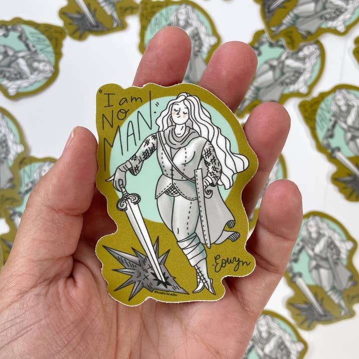 Kendra Lee Miller Art - Wholesale Sticker - I Am No Man LOTR Vinyl Sticker| Small Color Version2