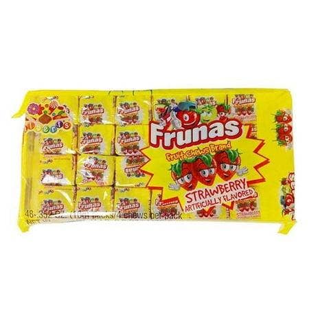 Long Island Candy Factory - Wholesale Gummy - Frunas Strawberry Fruit Chews 48 Count 0.352 Ounce