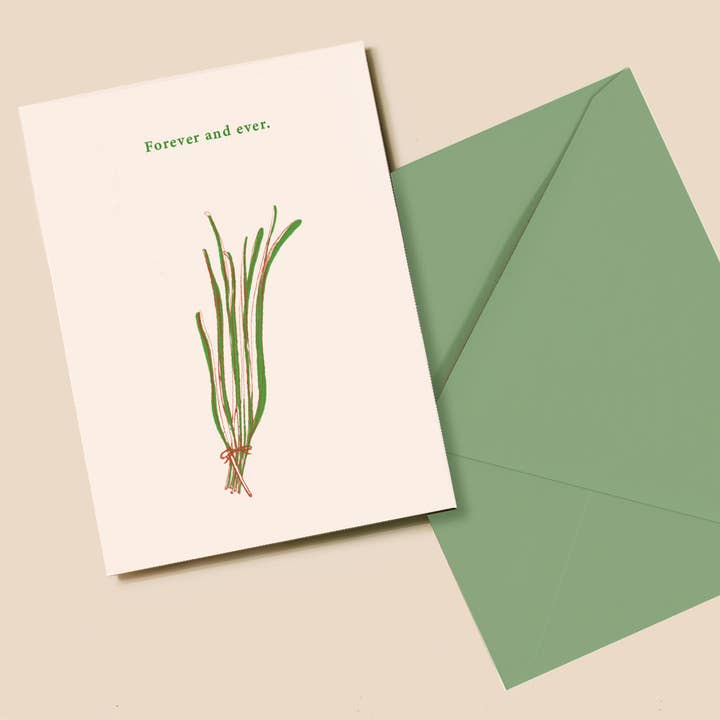 Long Chives 长长久久 Greeting Card for wholesale by Overice