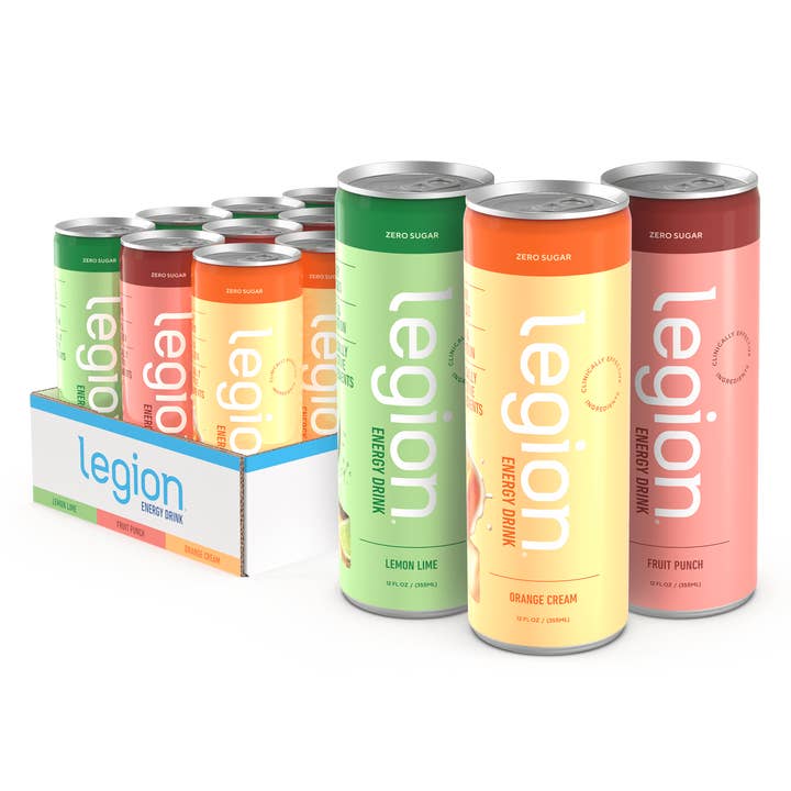 Legion Athletics, Inc. - Wholesale Sports/Energy Drink - Energy Drink naturally sweetened and flavored - Case (12 Cans)11