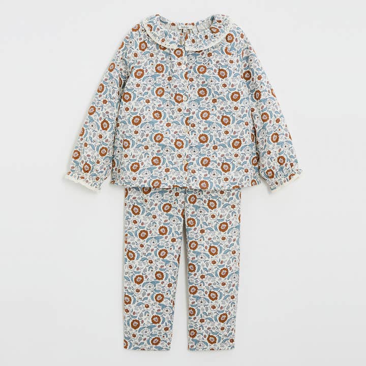 IXO 23-K - Zweiteiliges Schlafanzug-Set aus gebürstetem 100 % Baumwoll-Twill für Kinder für den Großhandel von Natalys