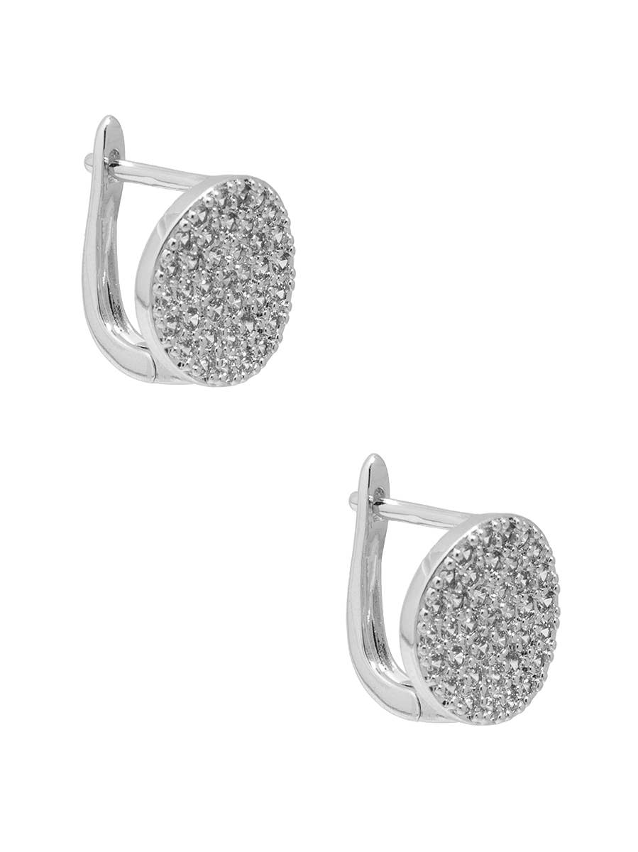 ZENZII Jewelry - Wholesale Huggie oorbellen - Knop Pavé Huggie Oorbel2