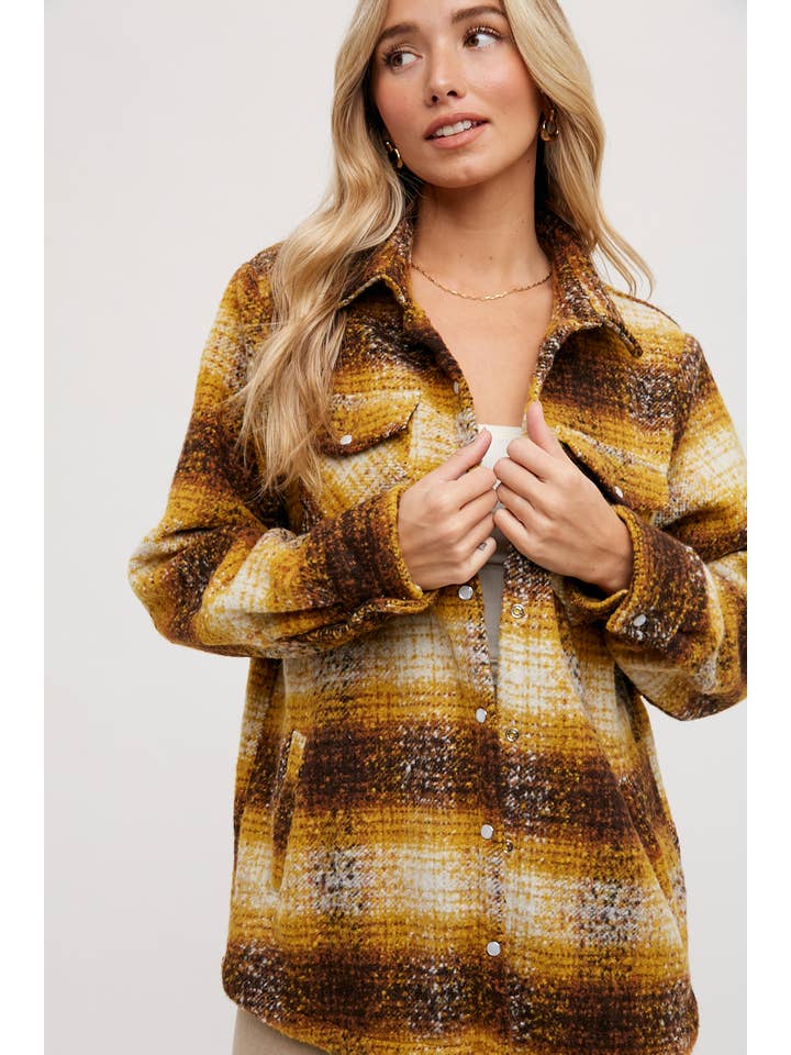 Bluivy - Wholesale Shirt Jacket/Shacket - Women's - BUTTON DOWN FLANNEL SHACKET10