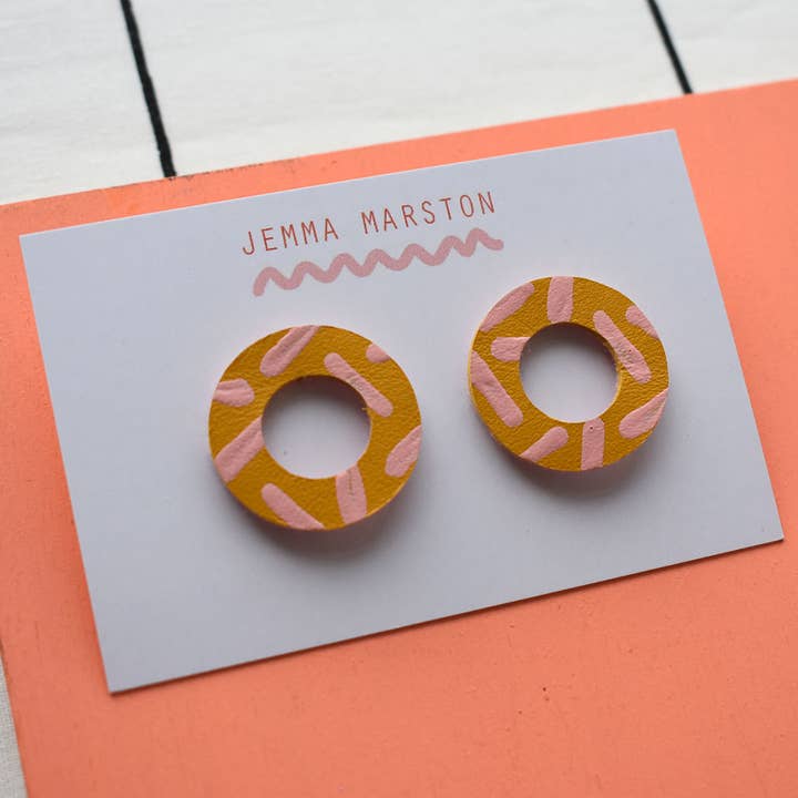 Jemma Marston - Wholesale Stud/Post Earrings - Leather Open Stud Earrings8