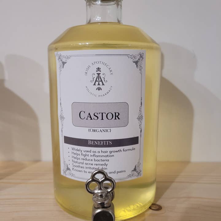 Amber Glass Bottle Castor Oil, Certified Organic (Cold-Pressed & Hexane-Free) for wholesale on Faire