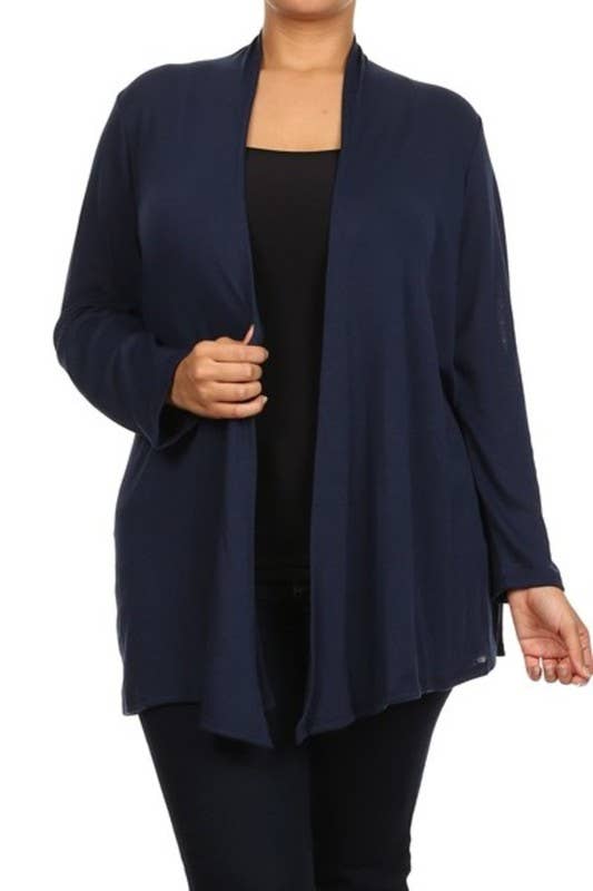 Chris & Carol Apparel - Wholesale Cardigan - Women's - X9029-140 Essential Plus Size Knit Cardigan13