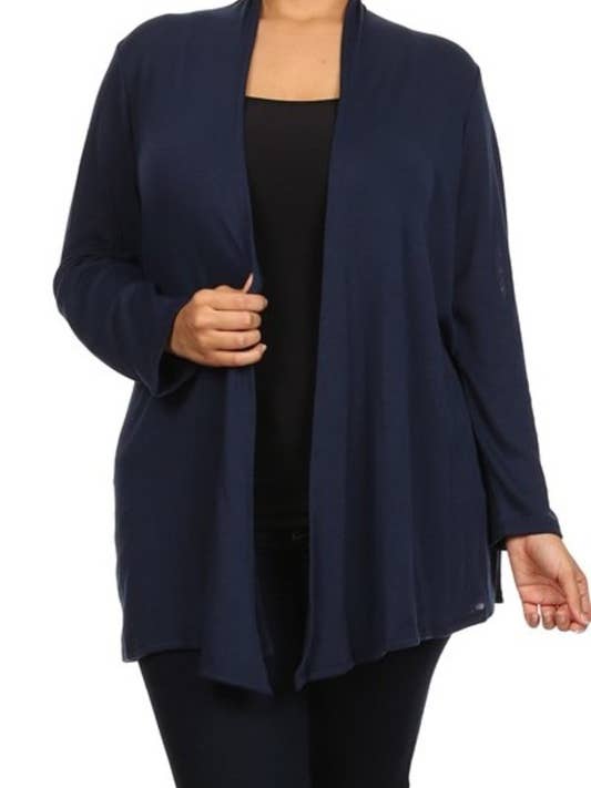 Chris & Carol Apparel - Wholesale Cardigan - Women's - X9029-140 Essential Plus Size Knit Cardigan13