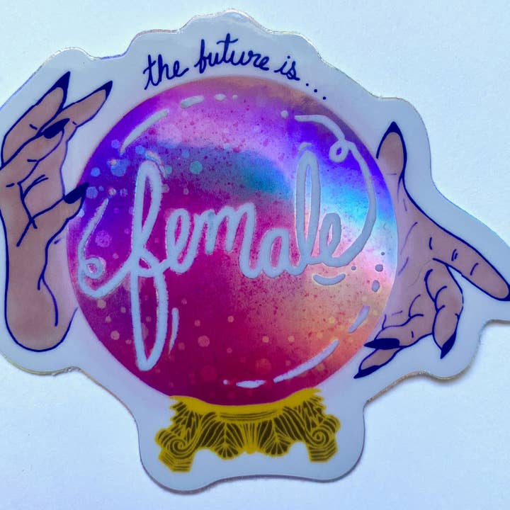 Golden Grove Paper - Wholesale Sticker - Holographic Future is Female Sticker1