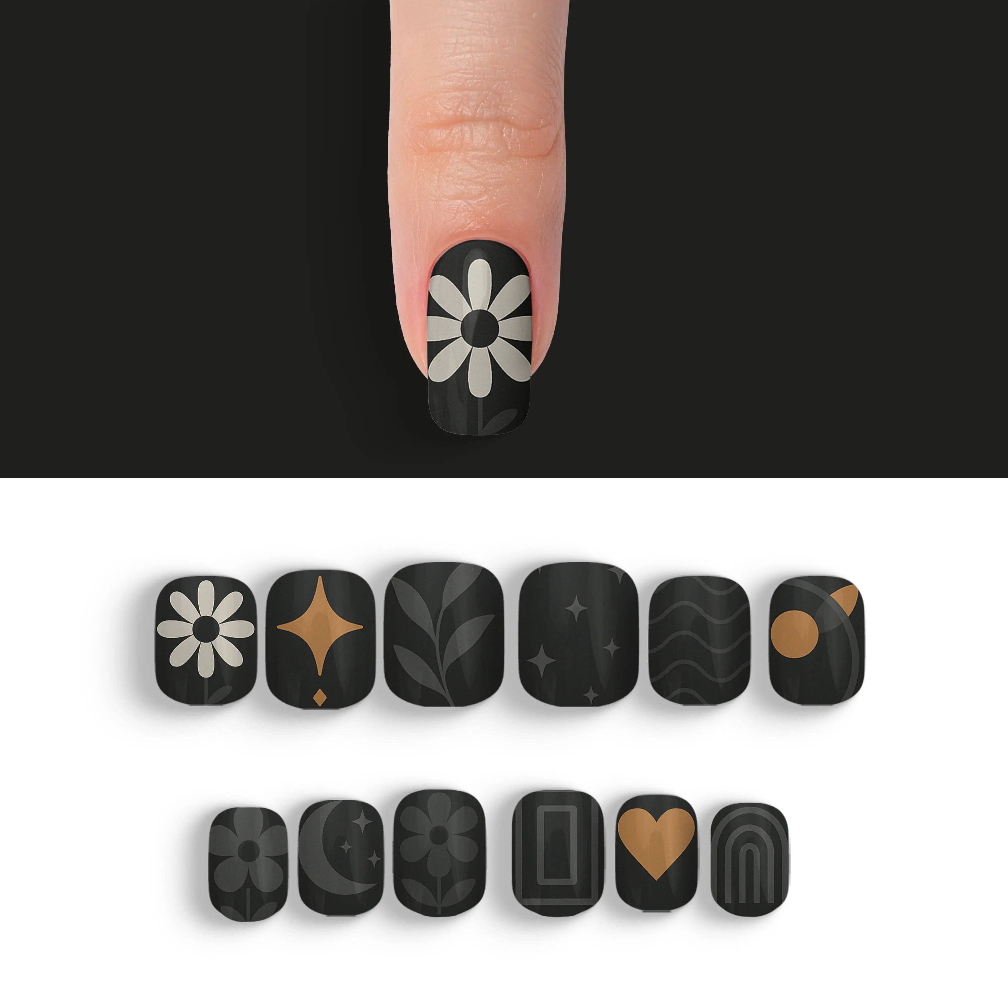 FYNE BODY - Wholesale Press-on/fake nails - Midnight Sunbeam Black Summer Press-On Nails91