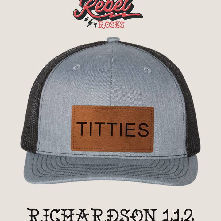 Men’s Richardson trucker hat, man gift, funny leather hat for wholesale by Rebel Roses