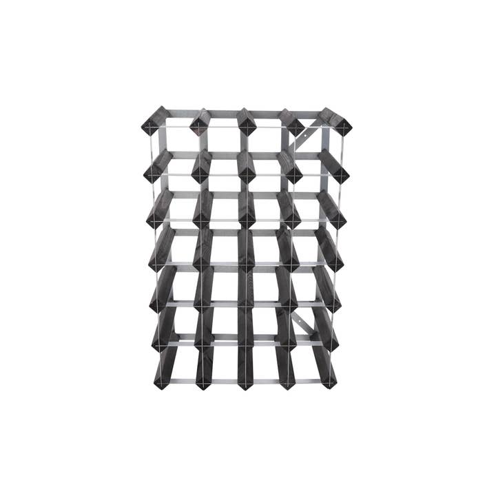 The Traditional Wine Rack Company - Wholesale Wine Rack - 30 Bottles Self Assembly Kit Black Ash