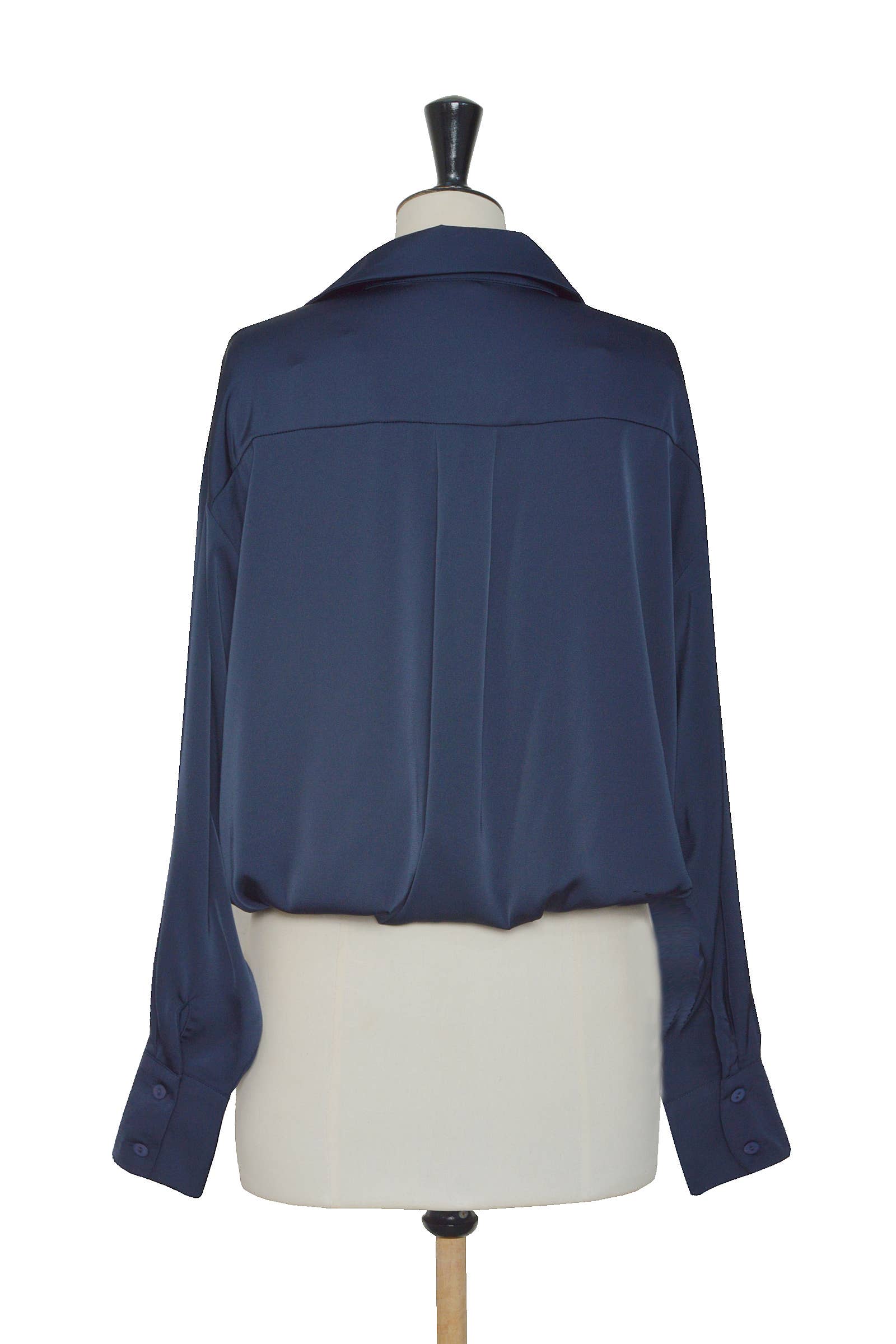 ELLI WHITE - Wholesale Blouse - Women's - Satin blouse with 2-in-1 effect and integrated lace camisole16