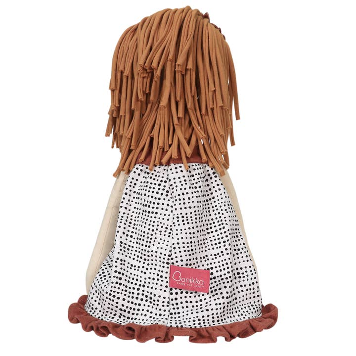 Tikiri Toys LLC - Wholesale Doll - Kids - Amber Doll in Black & White Printed Dress4