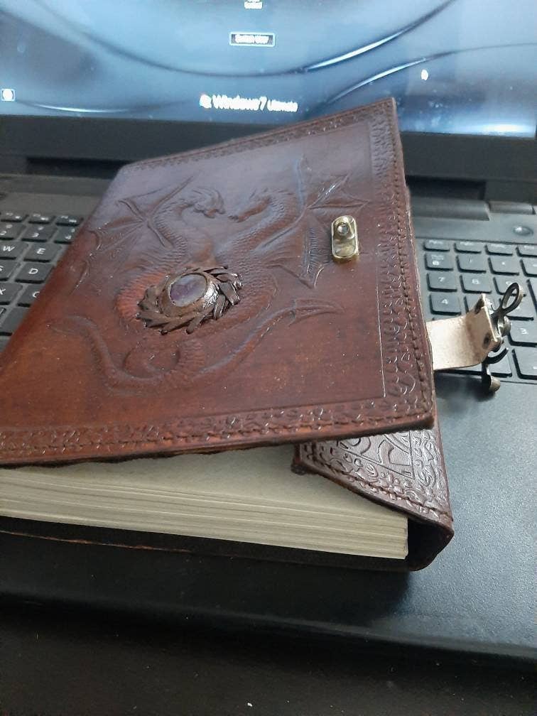 Jay mataji Handicrafts – Großhandel Tagebuch – Notizbuch aus Leder, doppelter Drache, Vintage-Papier, antik7