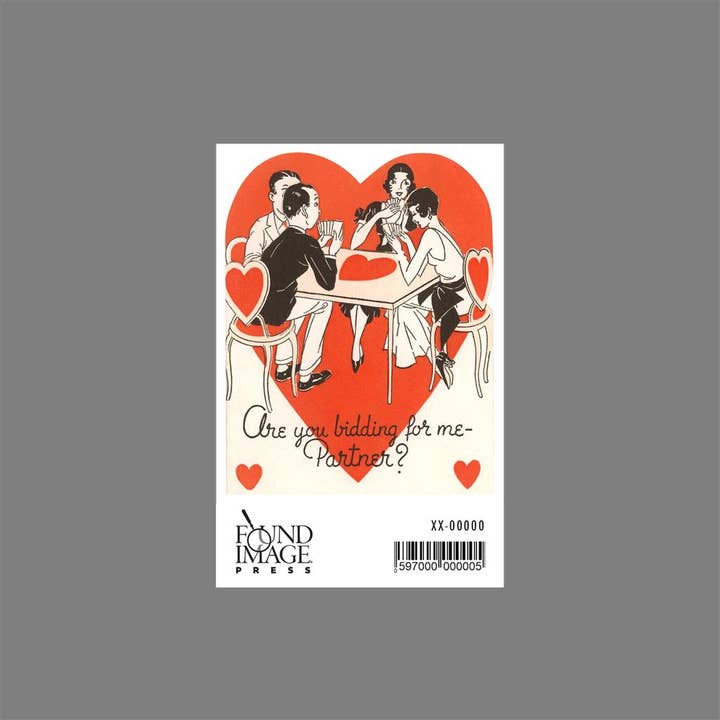 Found Image Press - Wholesale Sticker - Sticker VL-240 Twenties Bridge Game, Valentine1
