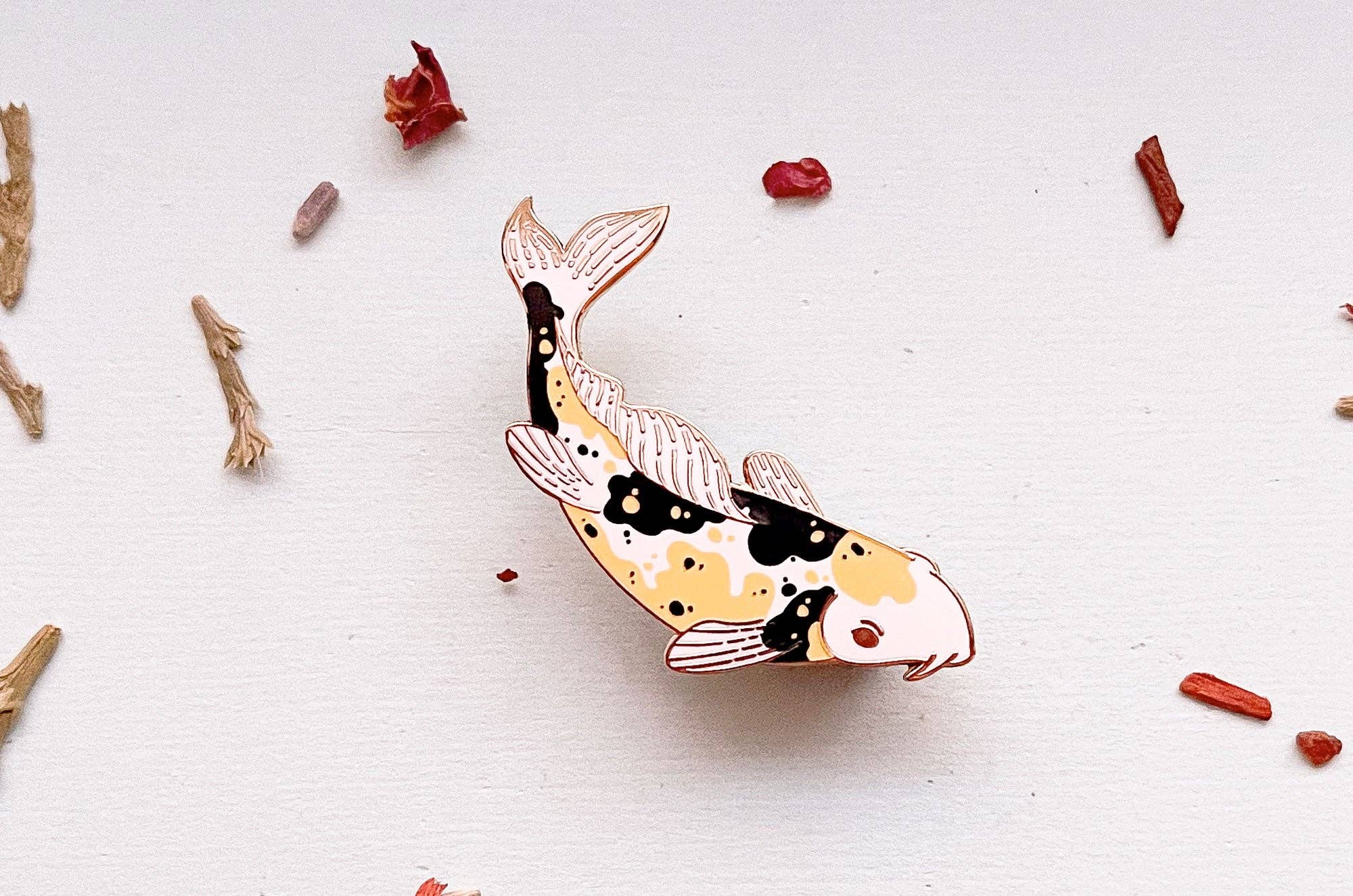 Alum and Ink - Wholesale Lapel Pin/Button - Ki Kumonryu Koi Enamel Pin4