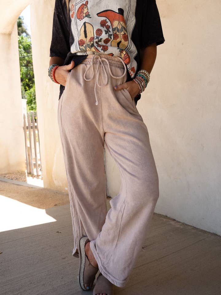 Three Bird Nest - Wholesale Pants - Women's - So Comfy Wide Leg Full Pant - New Taupe