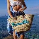 SoBeach - Wholesale Beach Bag - Double handle palm leaf basket "Marseille"