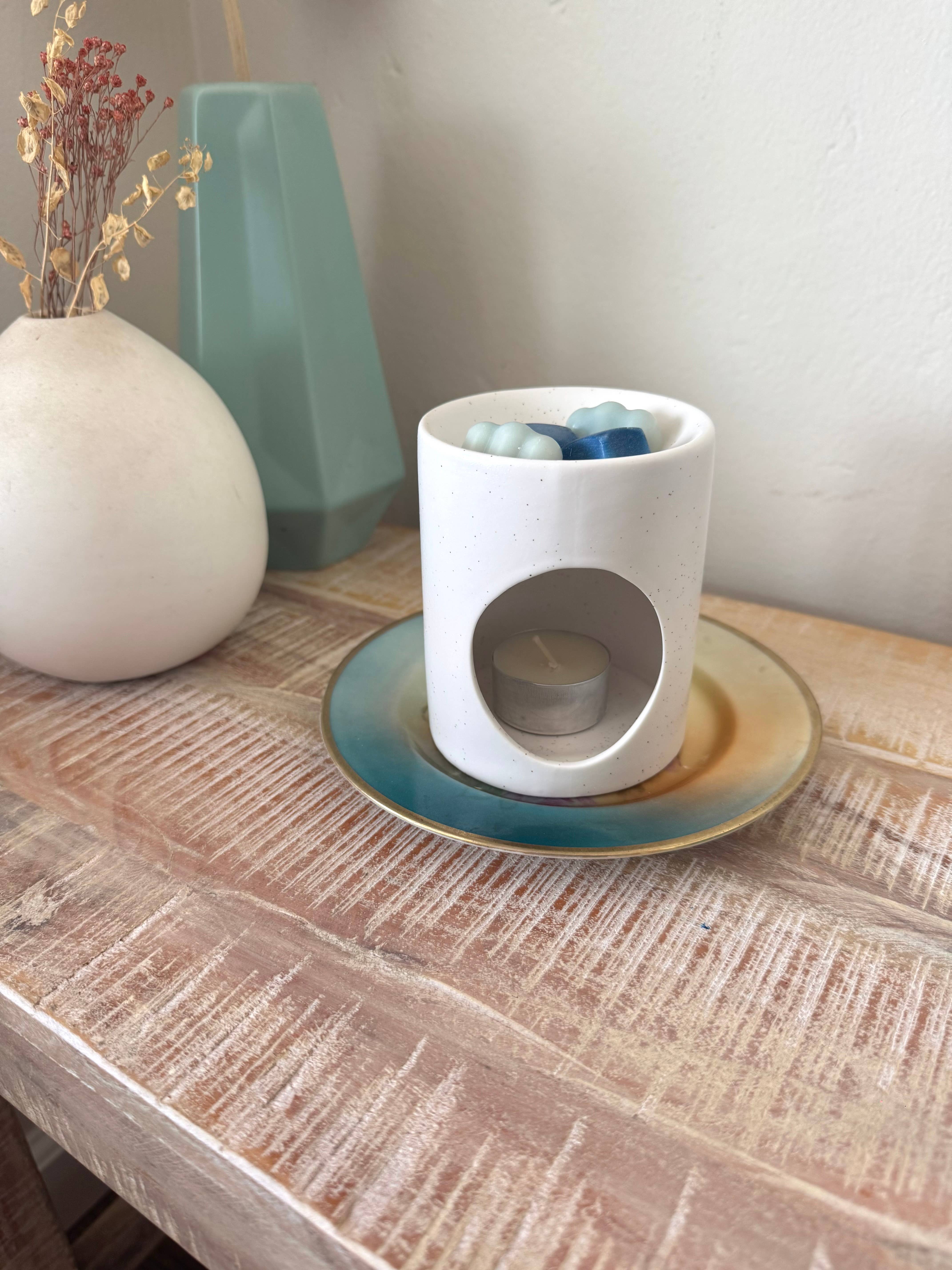 Acute Designs – wholesale Wax warmer – Minimalist Speckled Ceramic Wax Melt warmer