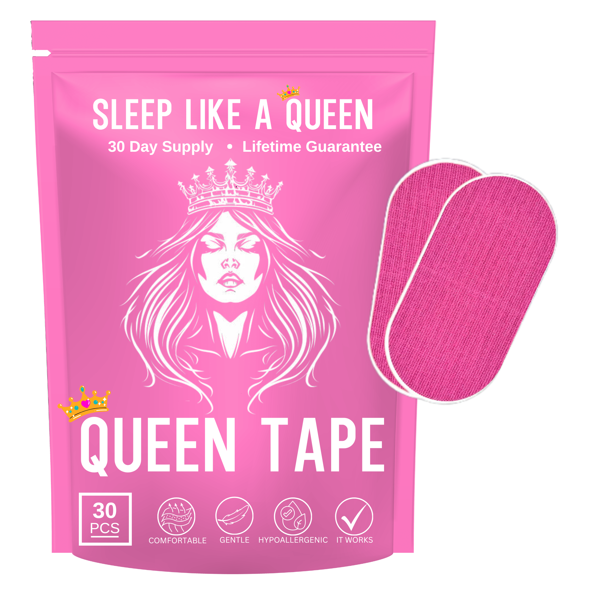 Queen Tape - Vendita all'ingrosso Maschera per dormire - Nastro per la bocca Queen per dormire1