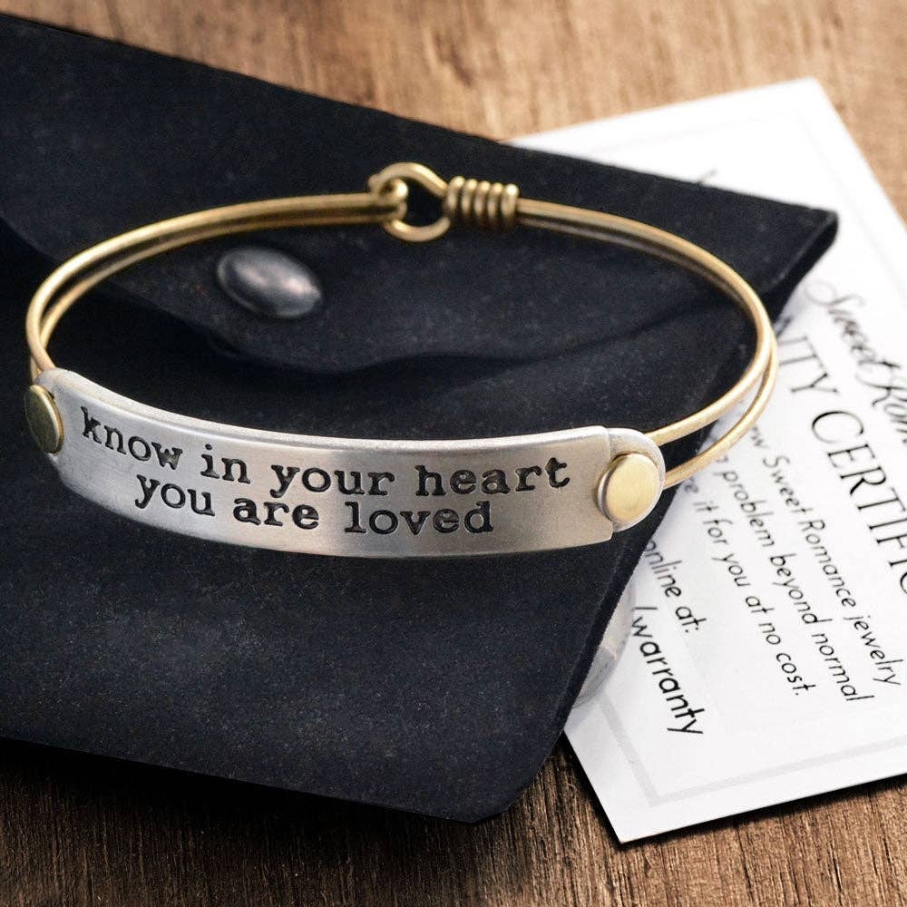 Sweet Romance Jewelry - Wholesale Bangle Bracelet - Inspirational Message Bar Bangle Bracelets28