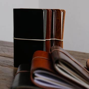 Bookbinders Design - Carnet en cuir, Cognac