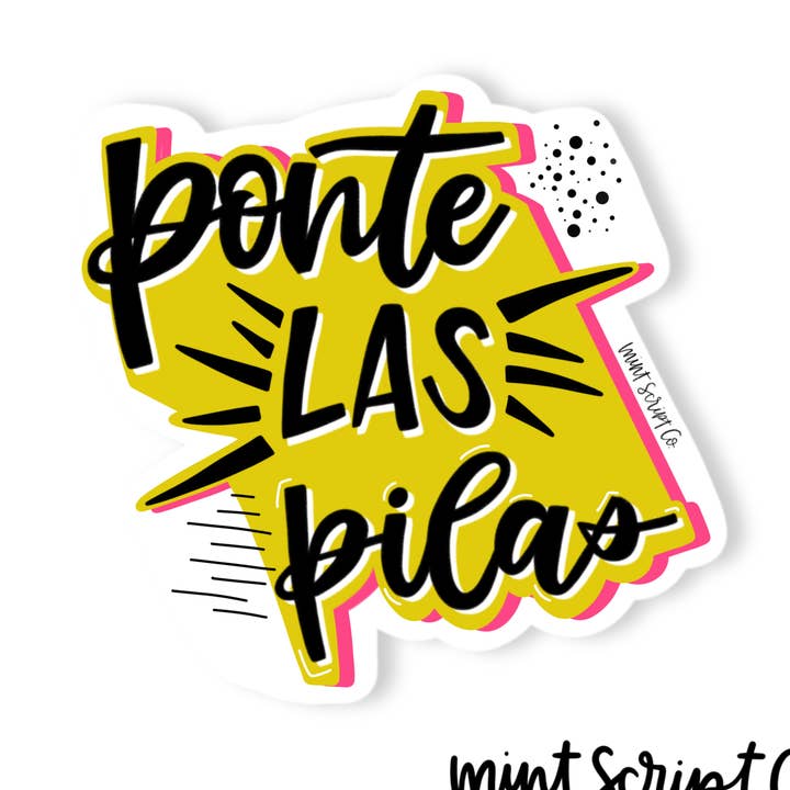 Autocollant résistant aux intempéries Ponte Las Pilas pour la vente par Mint Script Co.