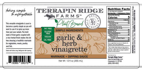 Terrapin Ridge Farms - Wholesale Salad Dressing - Garlic & Herb Vinaigrette1