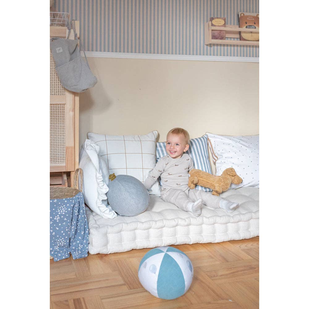 DEKORNIK – wholesale Wallpaper – Simple Vintage Stripes Beige Blue Wallpaper5