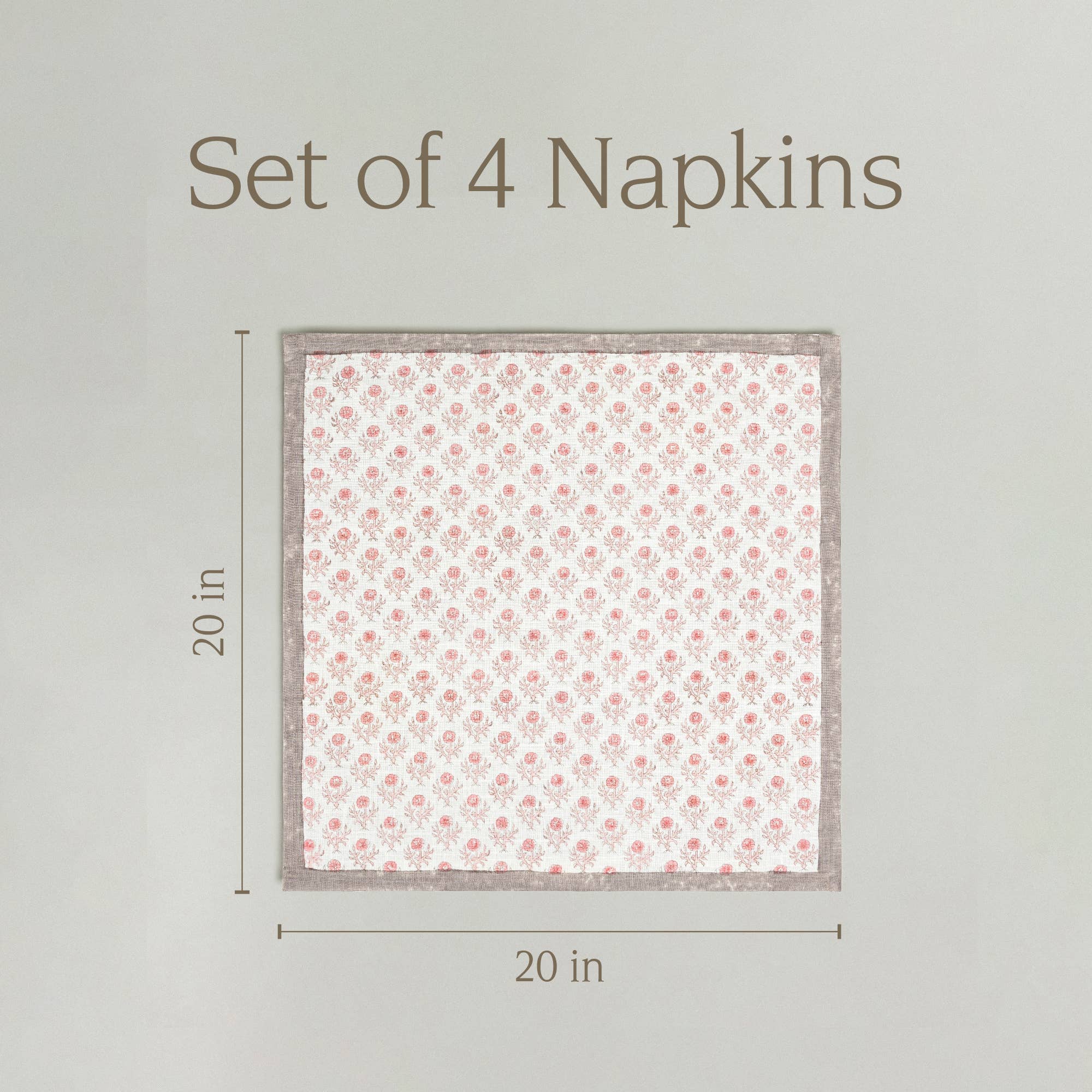 over&back - Wholesale Dinner & Cloth Napkin - Artisan Hand-Blocked Cloth Napkins – 100% Cotton – Set of 4 36