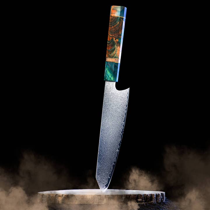 Senken Knives - Wholesale Kitchen/Utility Knife - Unique Damascus Steel Kiritsuke Chef's Knife3