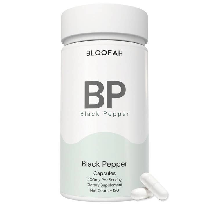 Bloofah BP – Capsules de Poivre Noir 500mg | Soutien à l'Absorption et à la Digestion (120 Capsules) pour la vente par Bloofah