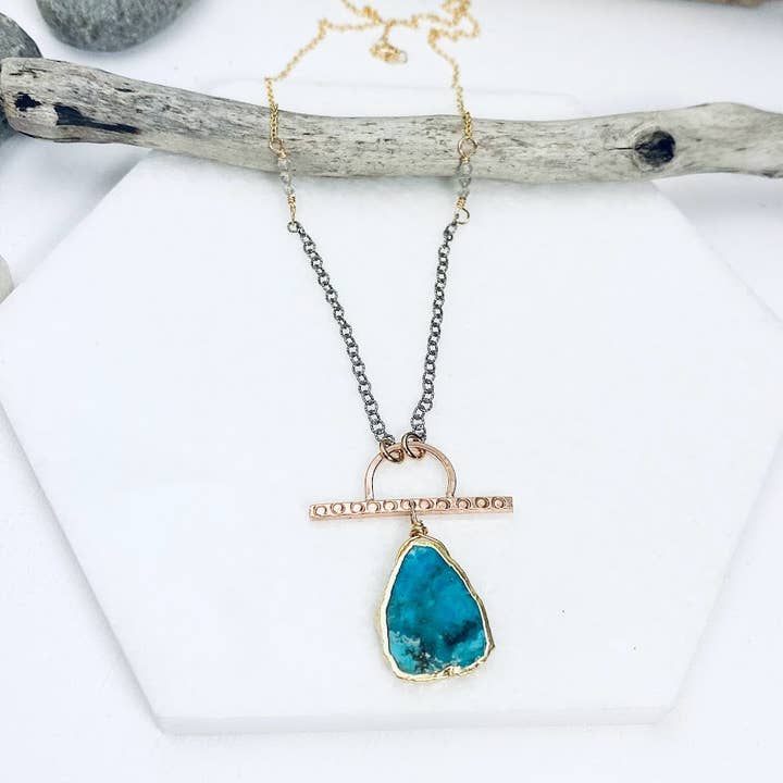 Turquoise Horizon Necklace for wholesale by Laura J Designs