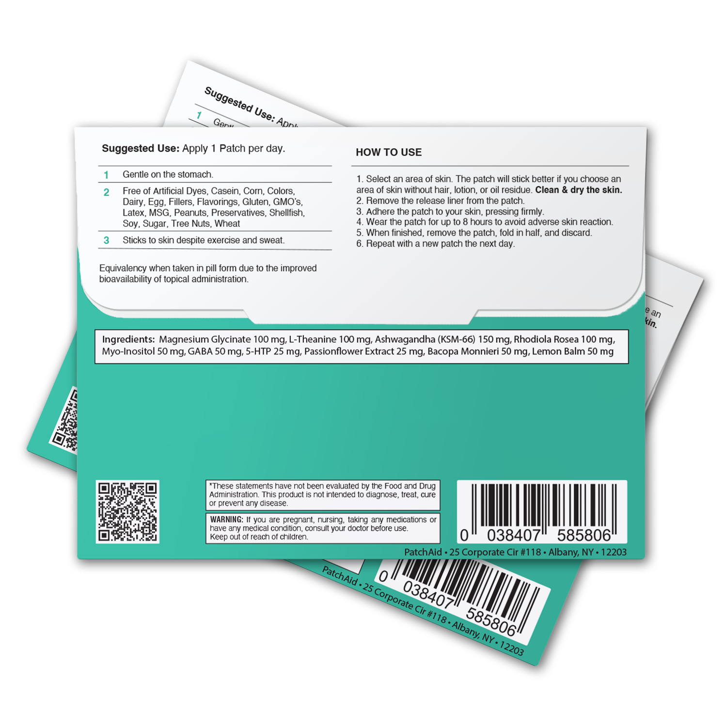 PatchAid - Wholesale Oral Supplement/Vitamin - MagniCalm Advanced Patch - Mood Stabilizer & Sleep Support2