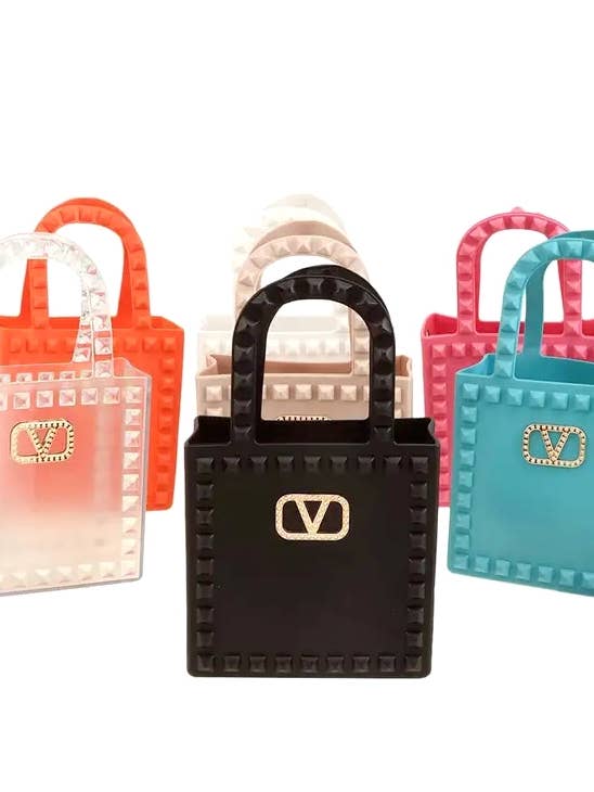 V BUCKLE HANDLE MINI JELLY BAG 2248 for wholesale by anbfashion